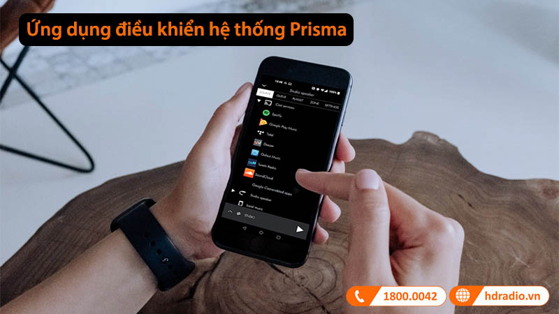ứng dụng điều khiển hệ thống Prisma