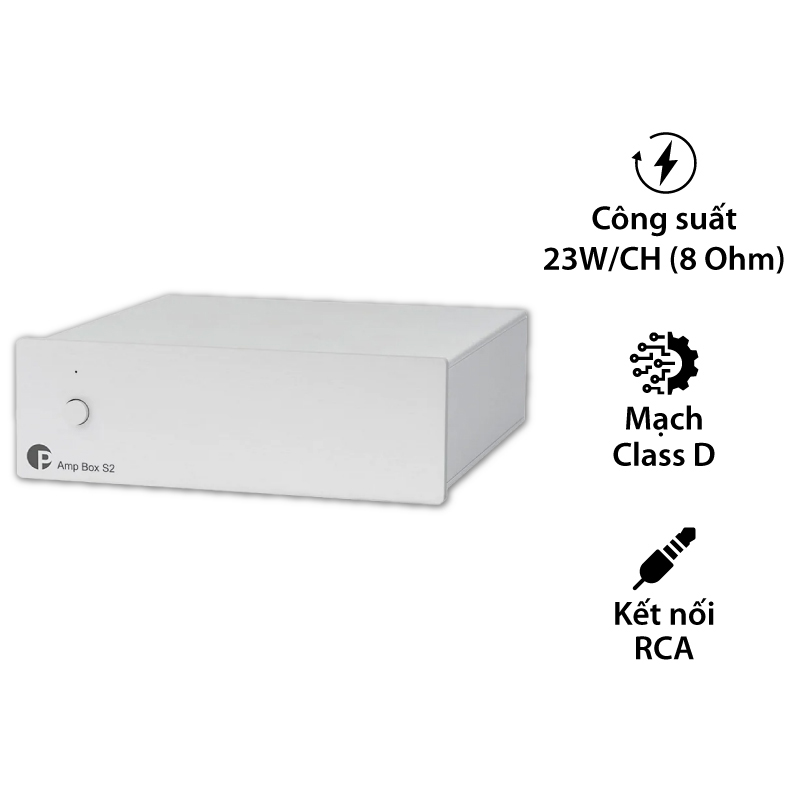 Power Amply Pro-Ject Amp Box S2, 2 Kênh, 23W/CH (8 Ohm)