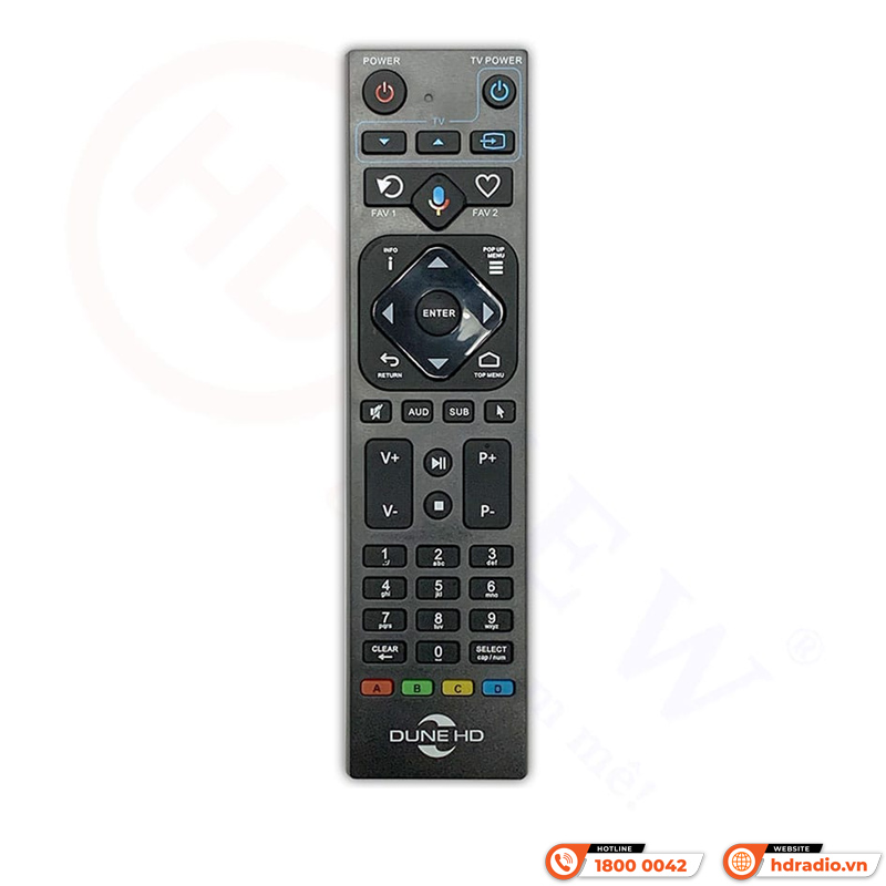 Điều khiển IR đi kèm Đầu Dune HD Pro Vision 4K