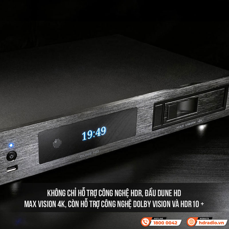 Đầu Dune HD Max Vision 4K, Android 9.0, Phát 4Kp60 HDR, 3D, Dolby Vision-4