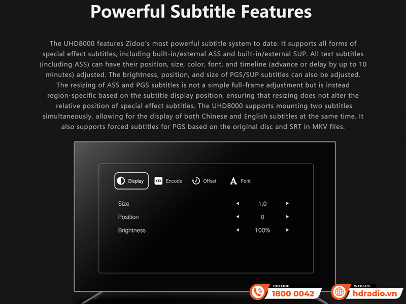 Đầu ZIDOO UHD8000