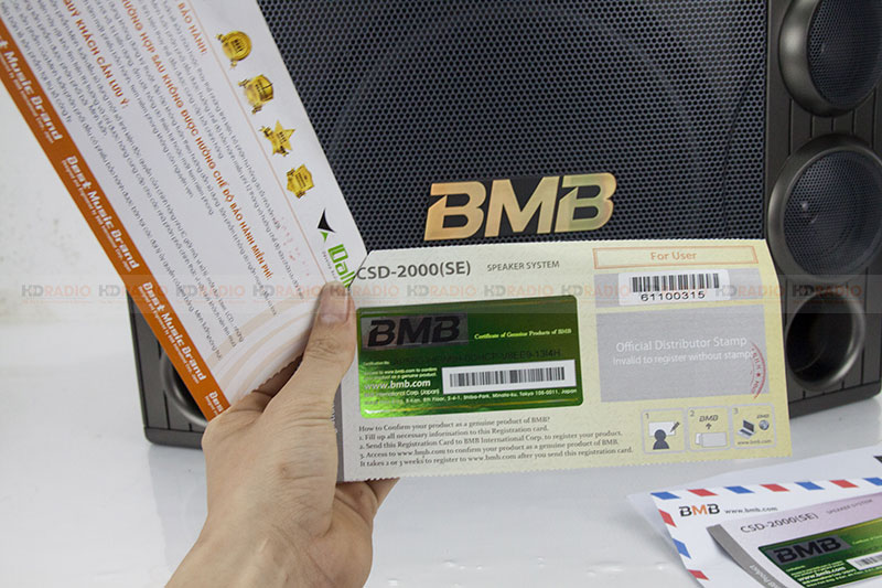 bmb csd 2000se có phiếu bảo hành