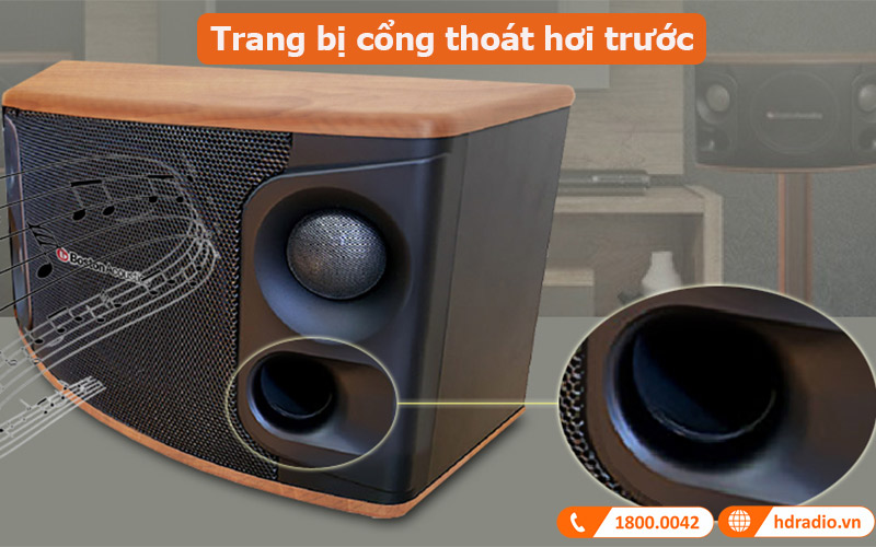 Loa Boston Acoustics MD510 trang bị cổng thoát hơi trước 