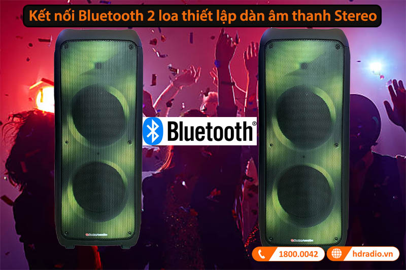 kết nối không dây 2 loa thiết lập dàn âm thanh Stereo