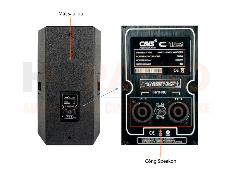 Chú thích Loa CAVS C12