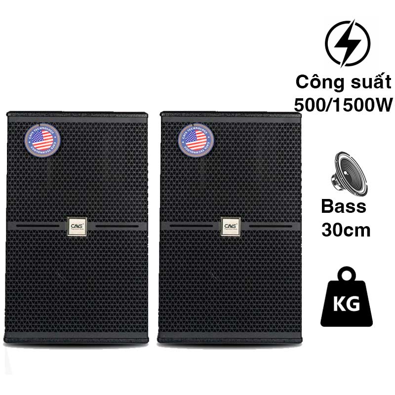 Loa CAVS C12, Bass 30cm, 500W, 95 dB, 8 Ohms