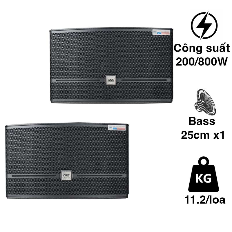 Loa CAVS CK10, Bass 25cm, 800W, 90 dB, 8 Ohms