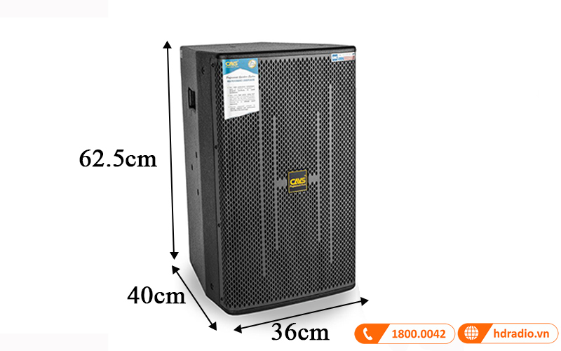 kich thuoc loa full cavs xb12 plus