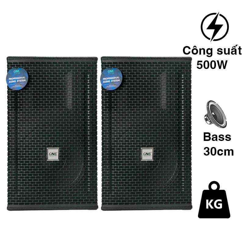 Loa CAVS D12, Bass 30cm, 500W, 95 dB, 8 Ohms, 72 Hz – 20 kHz