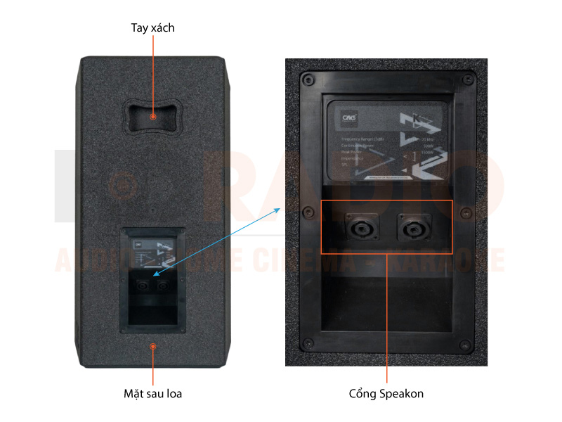 Chú thích Loa CAVS K12