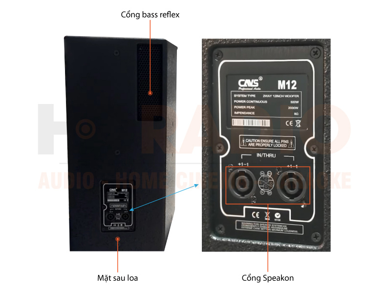 Chú thích Loa CAVS M12