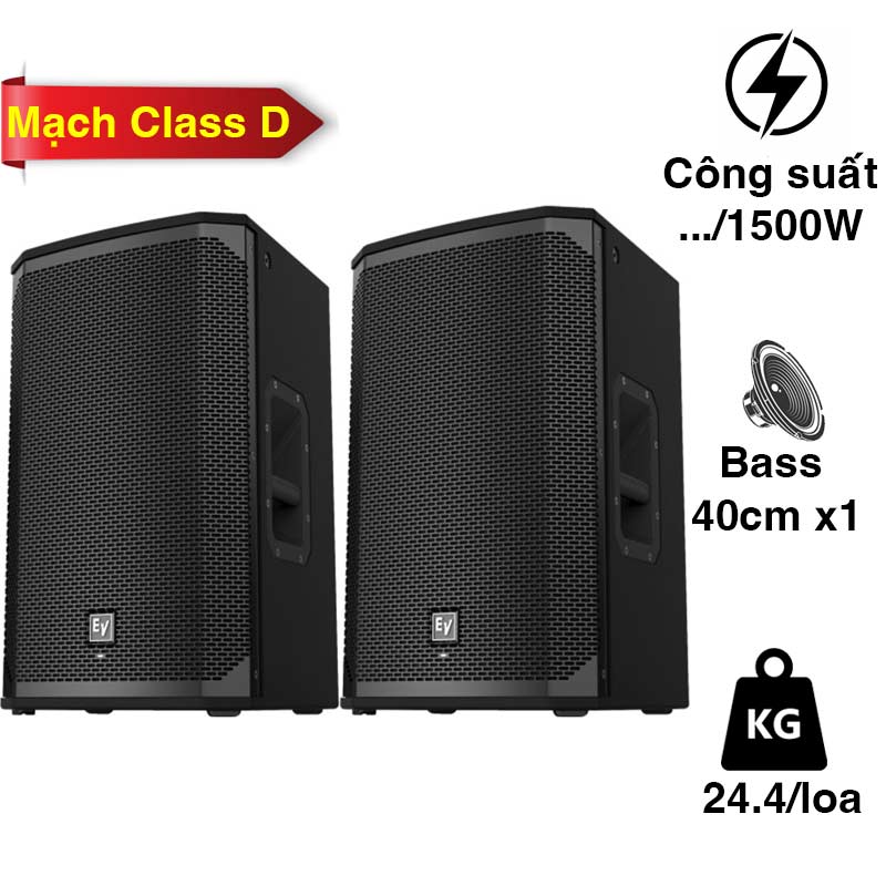 Loa Electro voice EKX15P, Liền công suất, Bass 40cm, 1500W, Mạch Class D