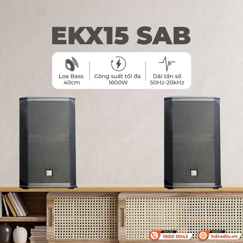 Loa Electro voice EKX15 SAB, Bass 40cm, Công suất 400W, Nhập Khẩu Đức-1