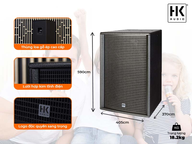 Loa HK KP 12 Sang trọng từng đường nét thiết kế.