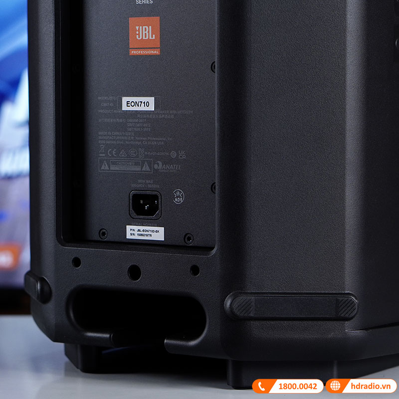 Loa JBL Eon 710 Chính Hãng, Bass 25 cm, Công Suất (1300W Peak, 650W RMS), Mixer 3 kênh, LCD, Bluetooth, XLR-12