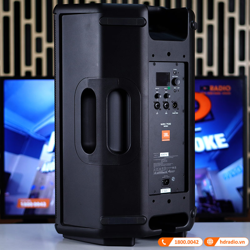 Loa JBL Eon 712, Bass 30 cm, Công suất (1300W Peak, 650W RMS), Mixer 3 kênh, Mixer 3 kênh, LCD, Bluetooth, XLR-6