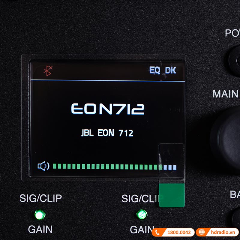 Loa JBL Eon 712, Bass 30 cm, Công suất (1300W Peak, 650W RMS), Mixer 3 kênh, Mixer 3 kênh, LCD, Bluetooth, XLR-9