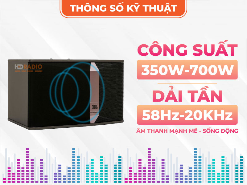 Công suất JBL Ki510 mạnh mẽ