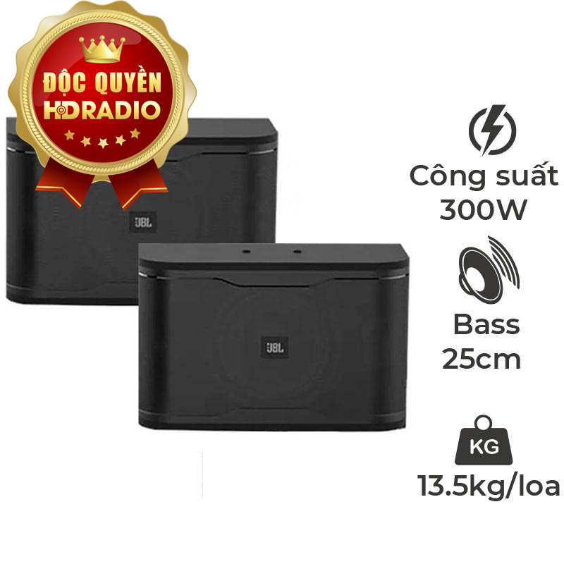 Loa Karaoke JBL RM210, Bass 25cm, Công Suất 300W, Bluetooth (Liền công suất)