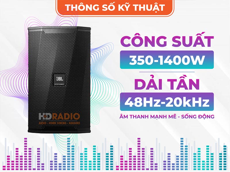 Loa JBL KPS2 cho công suất mạnh mẽ.