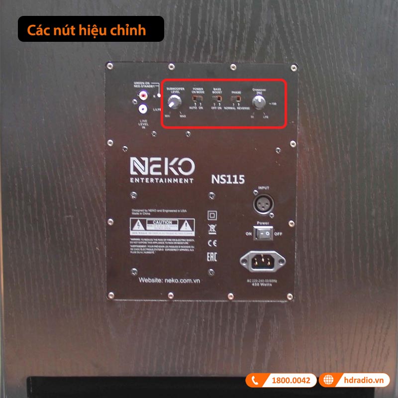 các nút hiệu chỉnh