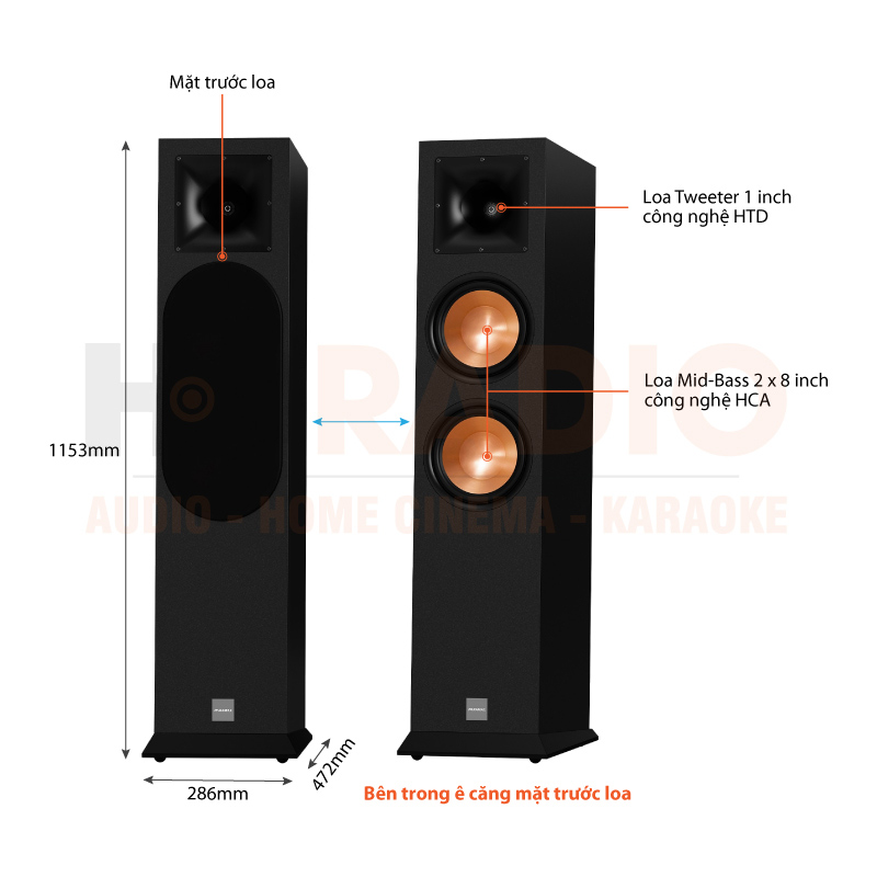 Chú thích Loa Paramax EURO 8 Luxury