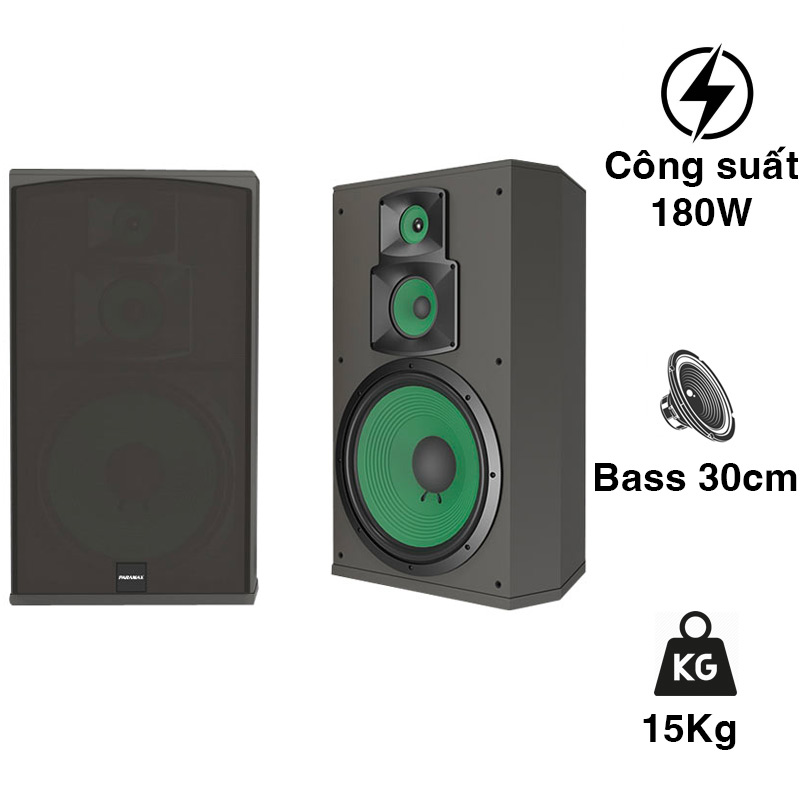 Loa Paramax F1050, Bass 30cm, 180W