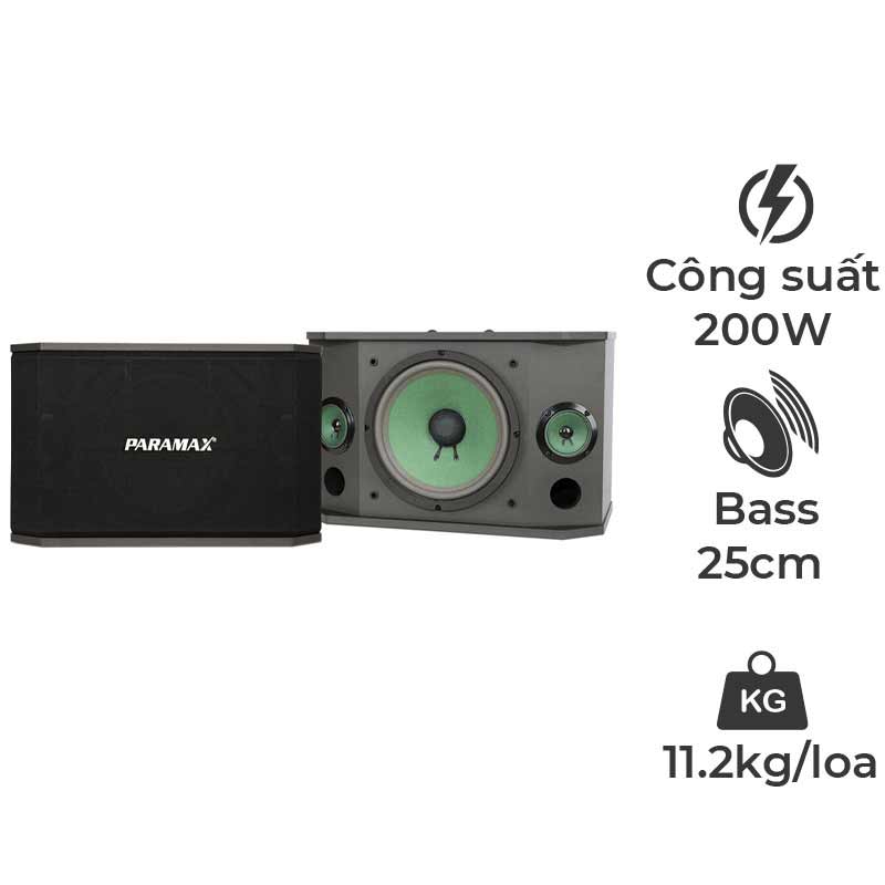 Loa Paramax K850, Bass 25cm, 200W