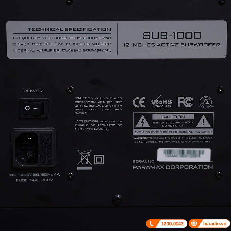 Loa Paramax SUB 1000 New 2023-11