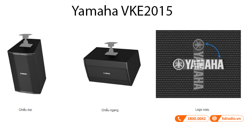 Loa Yamaha VKE2015, Bass 38cm, công suất tối đa 1400W, Độ Nhạy 98 dB-3
