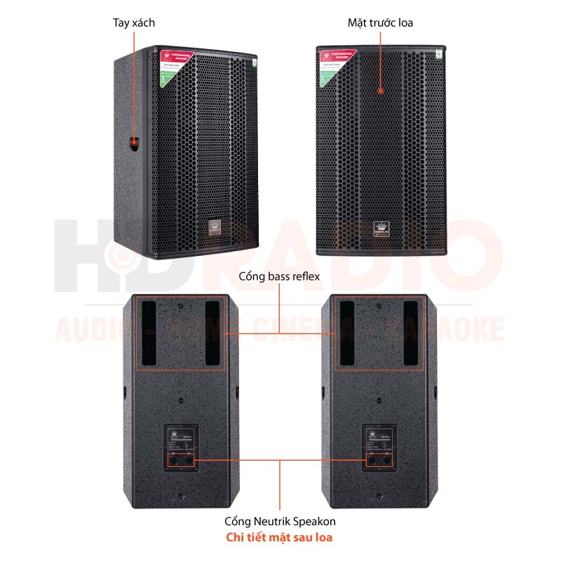 Loa BossElac SX 915, Bass 40 cm, 500W, 50 - 20KHz-5