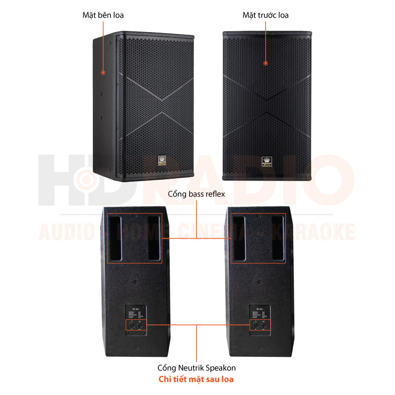 Loa BossElac SX912, Bass 30cm, 110W, 110dB, 8Ohms, 40 Hz - 20KHz-3