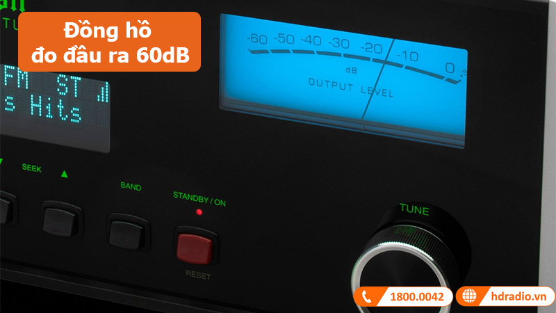 Đầu phát Radio McIntosh MR89 đồng hồ đo đầu ra