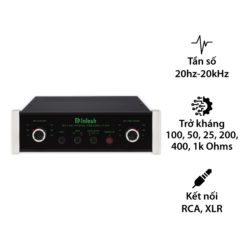 Phono preamply McIntosh MP100, OPTICAL, COAXIAL, USB
