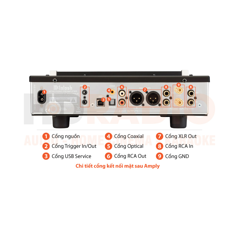 Chú thích Phono Preamp McIntosh MP100 Chú thích Phono Preamp McIntosh MP100