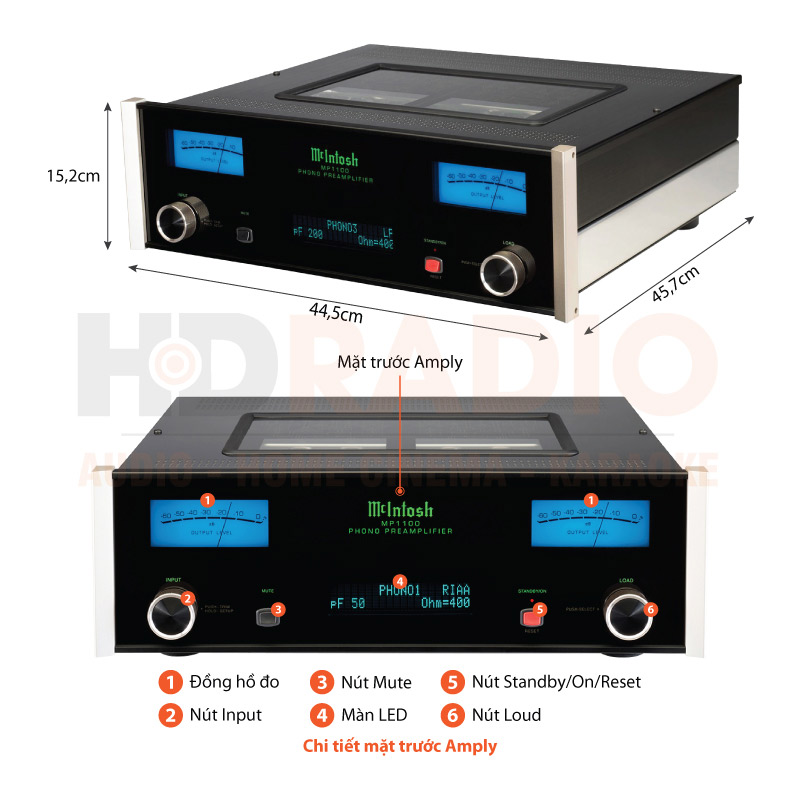 Chú thích Phono Preamp McIntosh MP1100