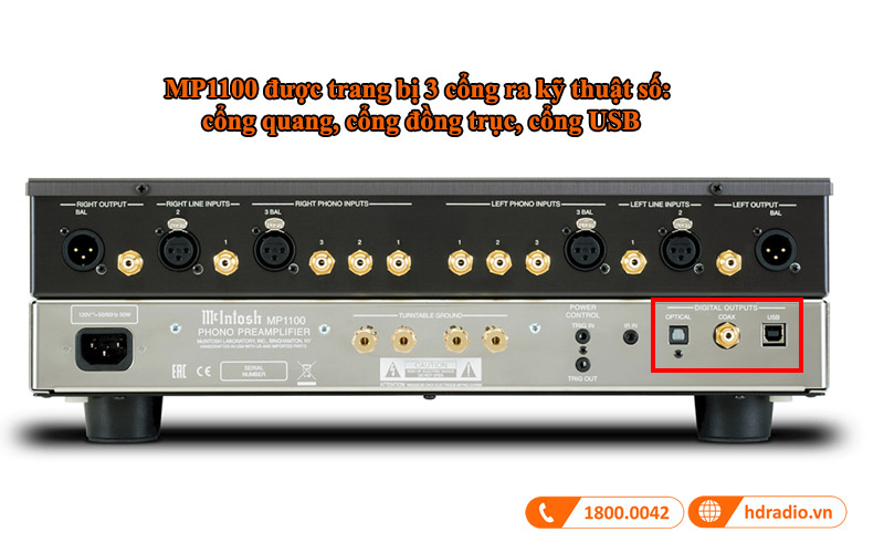 cong ra ky thuat so phono preamply mcintosh mp1100