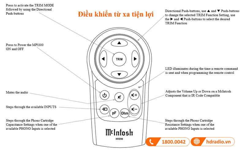 dieu khien phono preamply mcintosh mp1100