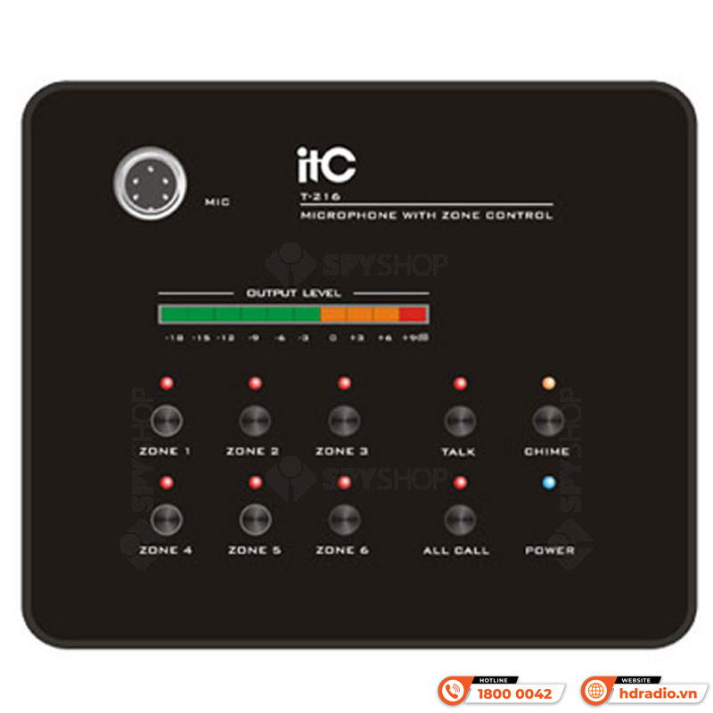 Micro chọn vùng từ xa 6 vùng ITC T-216