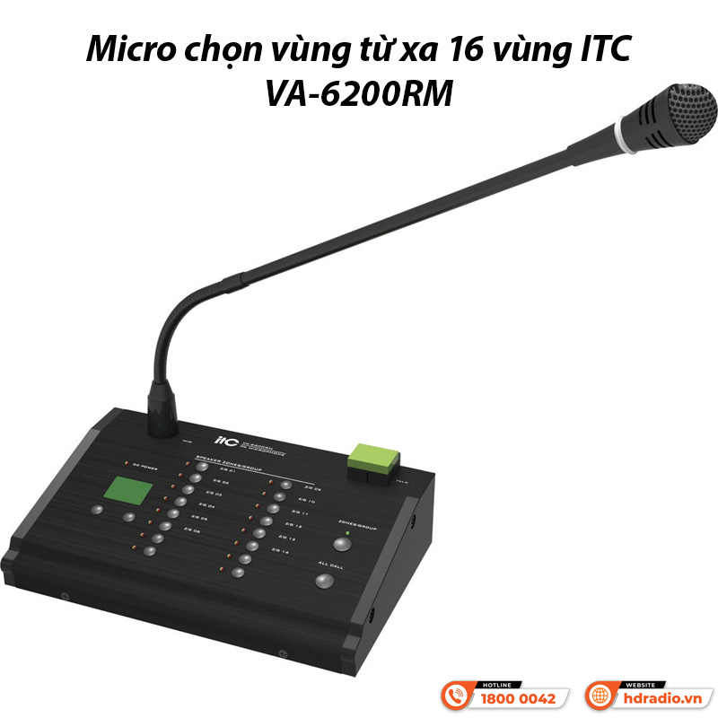 Micro chọn vùng từ xa 16 vùng ITC VA-6200RM