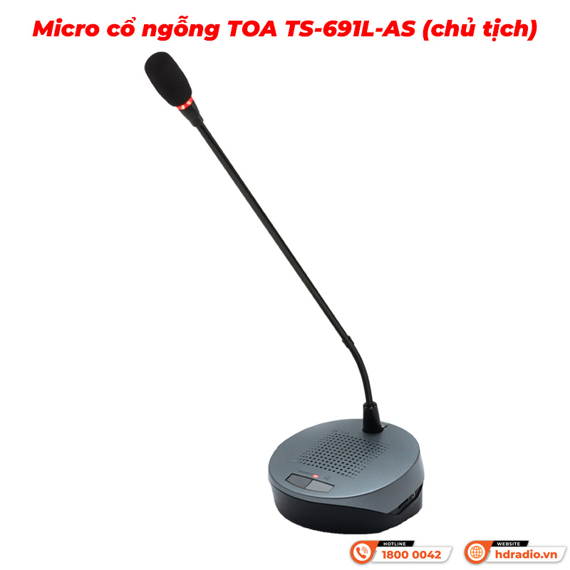 Micro cổ ngỗng TOA TS-691L-AS (chủ tịch)