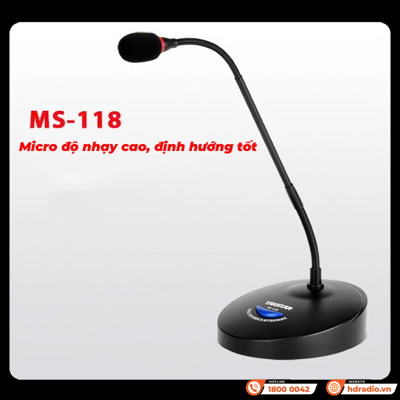 Độ nhạy Micro cổ ngỗng Takstar MS-118