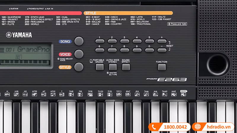 Đàn Organ Yamaha PSR E263