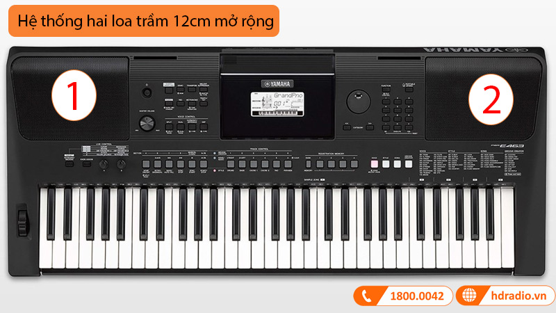 Hệ thống loa Đàn Organ Yamaha PSR E463