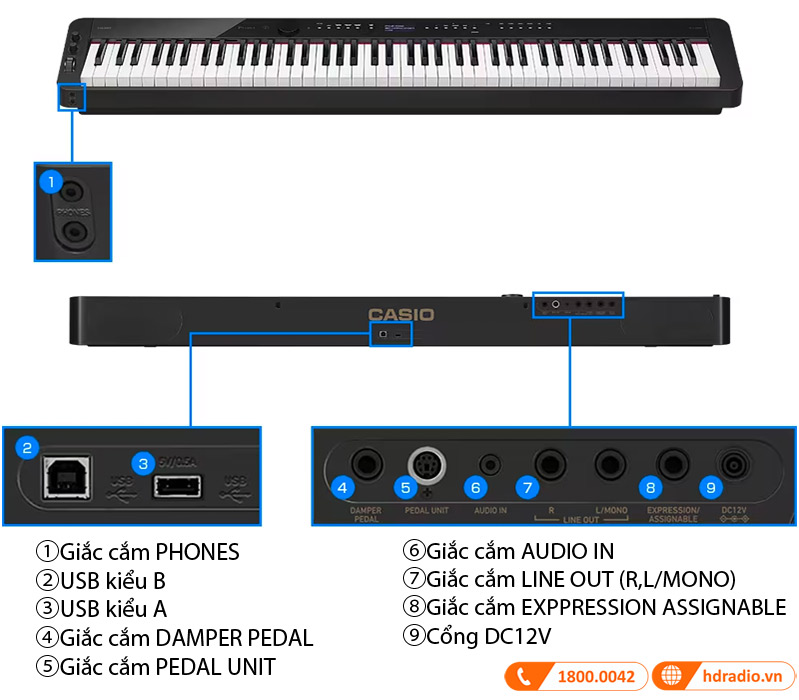 Đàn Piano Casio PX-S3100