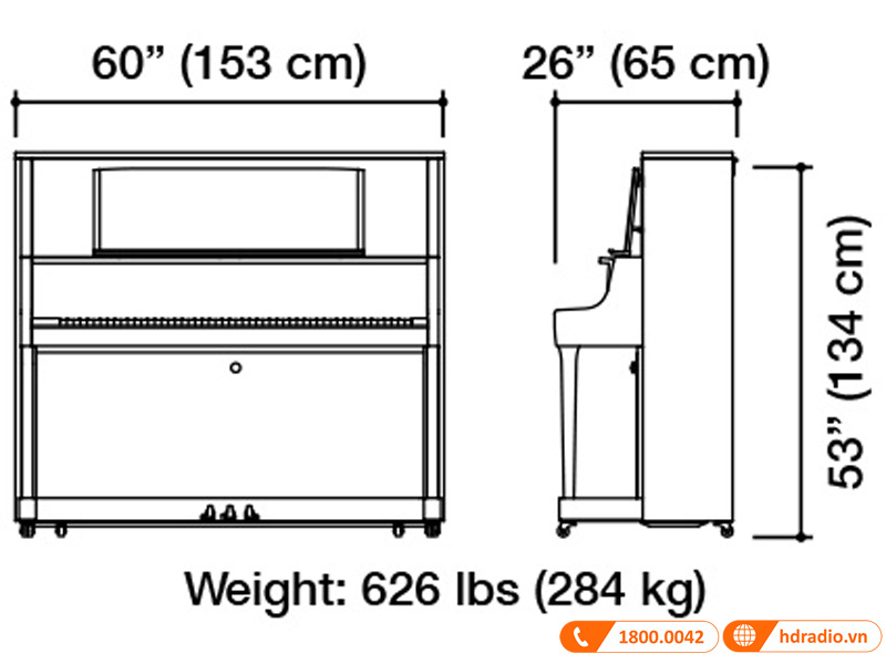 Đàn Piano Kawai K-800, upright piano-13