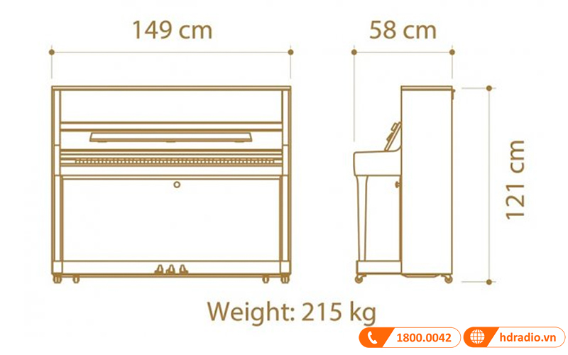 Đàn Piano Kawai ND-21