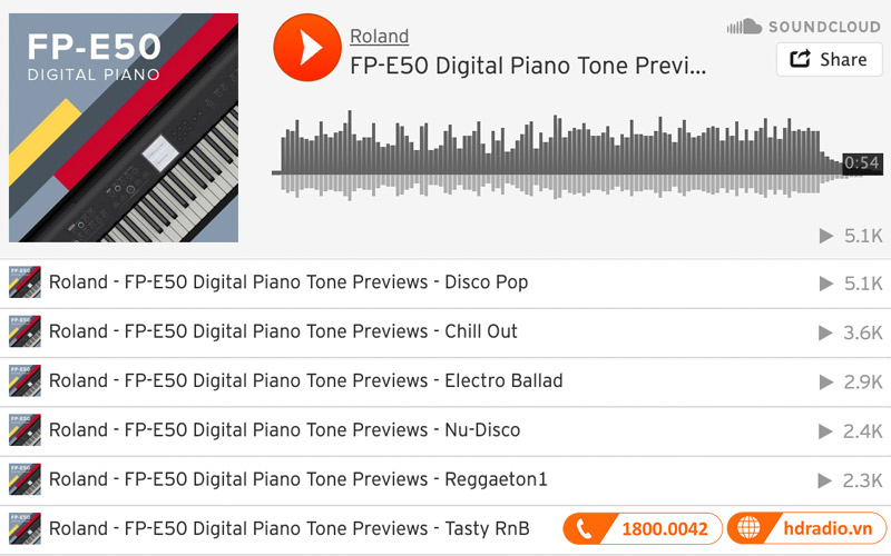 Đàn Piano Roland FP-E50, piano điện-14