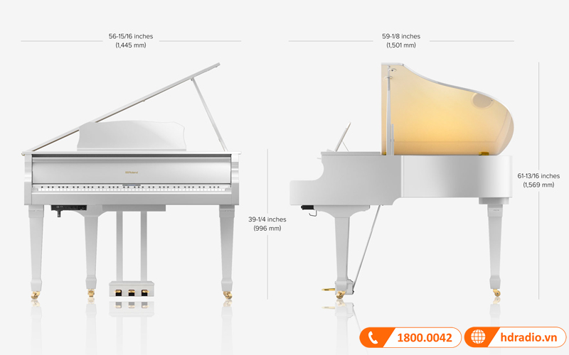 Đàn Piano Roland GP-609, đàn grand piano điện-4