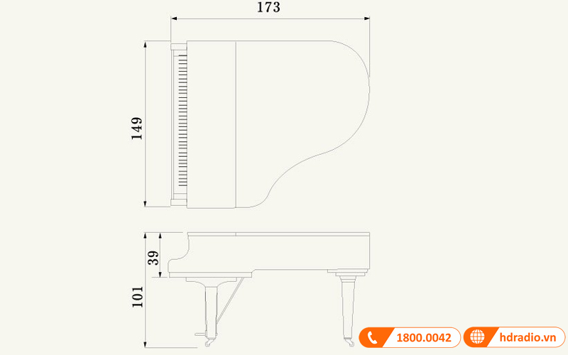 Đàn Piano Yamaha C2X